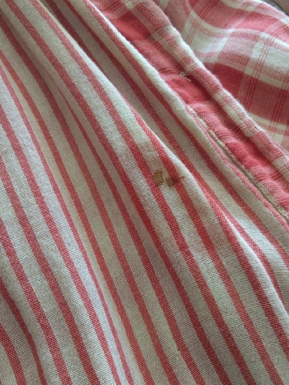 White Crow Coral,Orange& Cream Plaid Button-Down Shirt - Picture 7 of 11